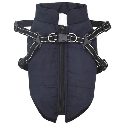 Vidaxl hondenjas marineblauw l40 fleece en polyester