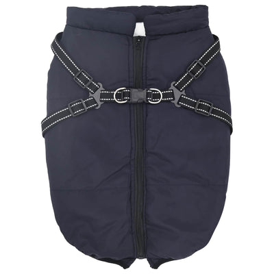 Vidaxl hondenjas marineblauw l52 fleece en polyester