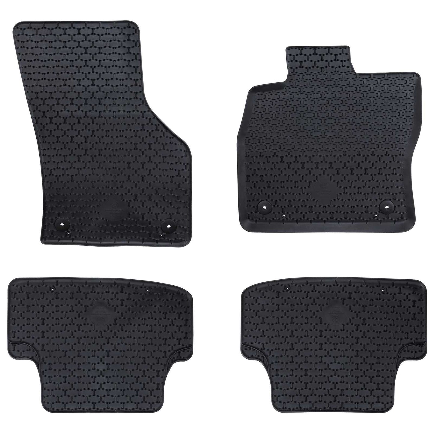 Vidaxl autobodemmat 4 pcs zwart geschikt voor audi a3 2012-2020 rubber
