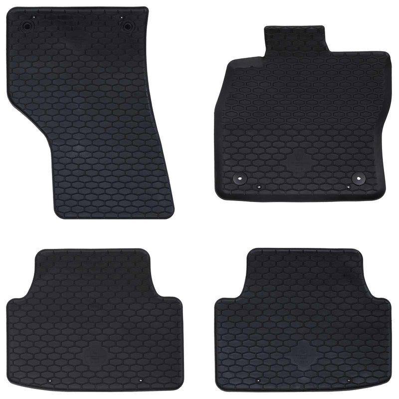 Vidaxl autobodemmat 4 pcs zwart zit leon tpe