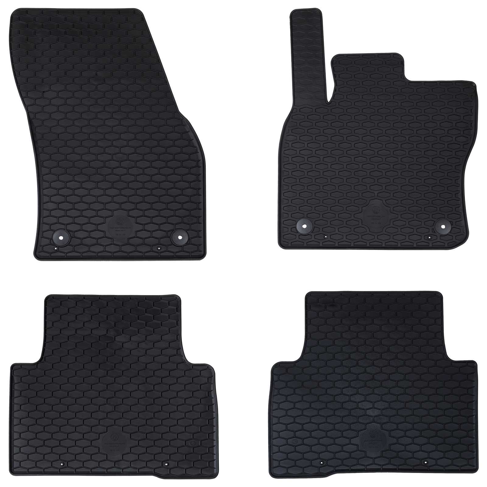 Vidaxl autobodemmat 4 pcs zwart vw tiguan , voor touran tpe