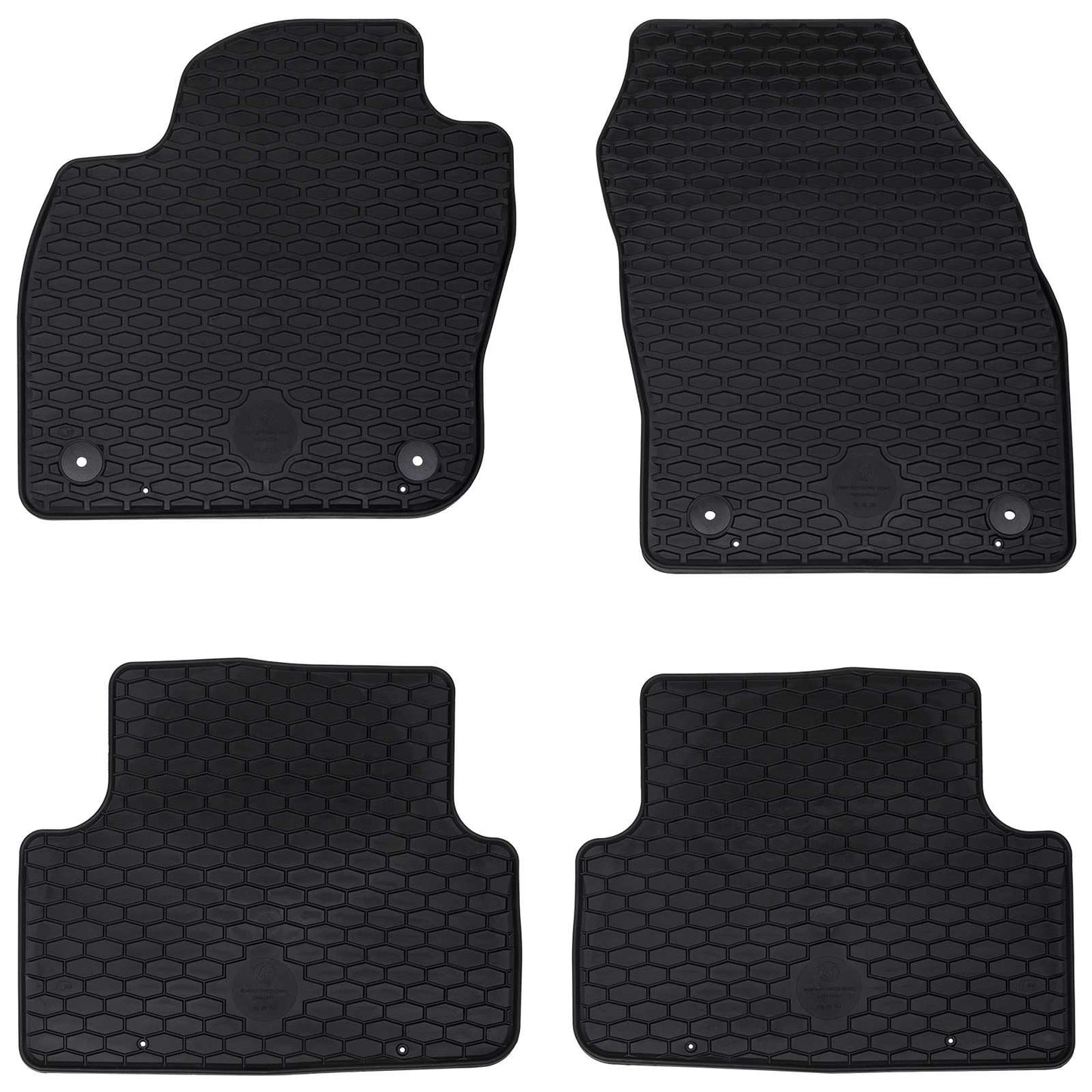 Vidaxl autobodemmat 4 pcs zwart vw t-cross tpe