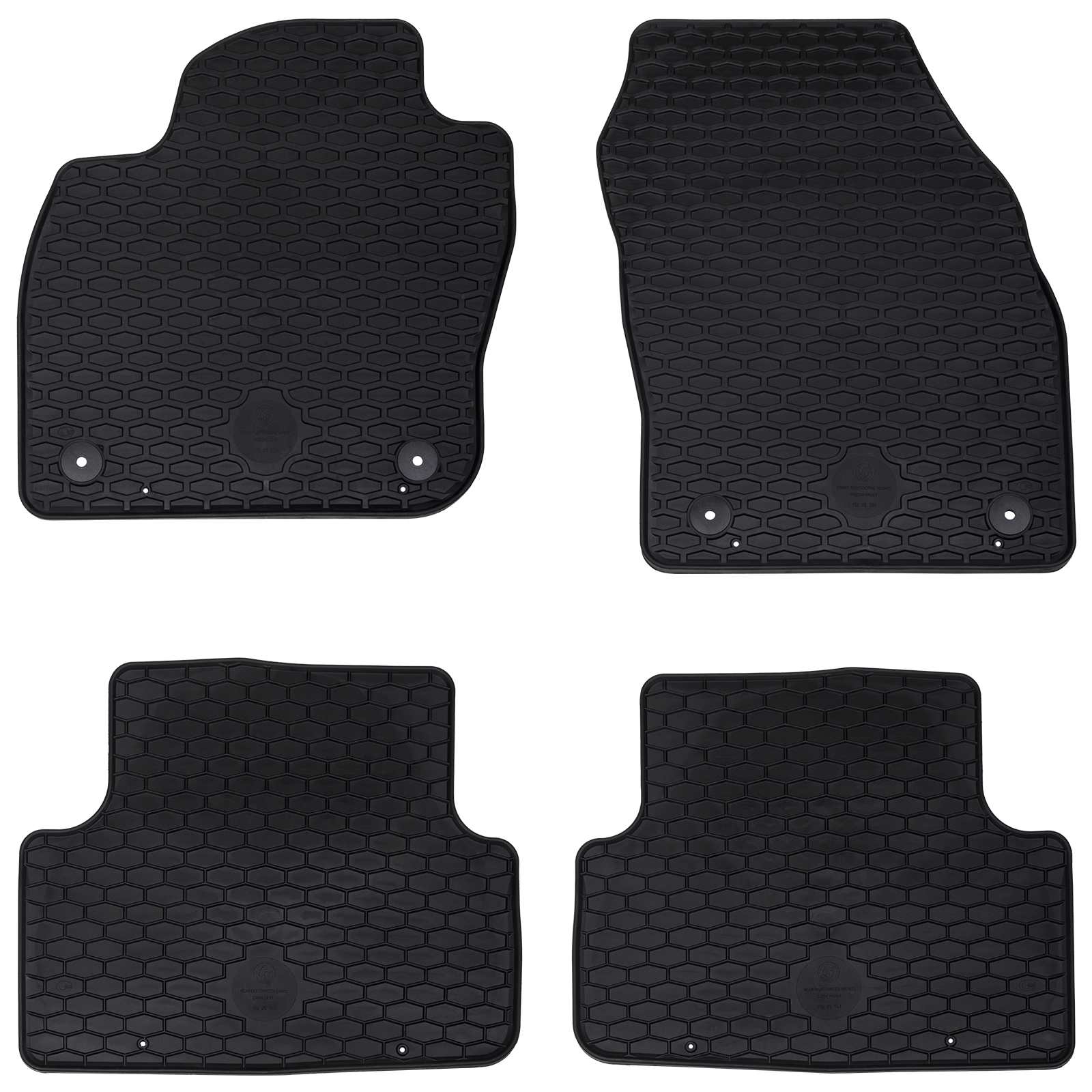 Vidaxl autobodemmat 4 pcs zwart vw t-cross tpe