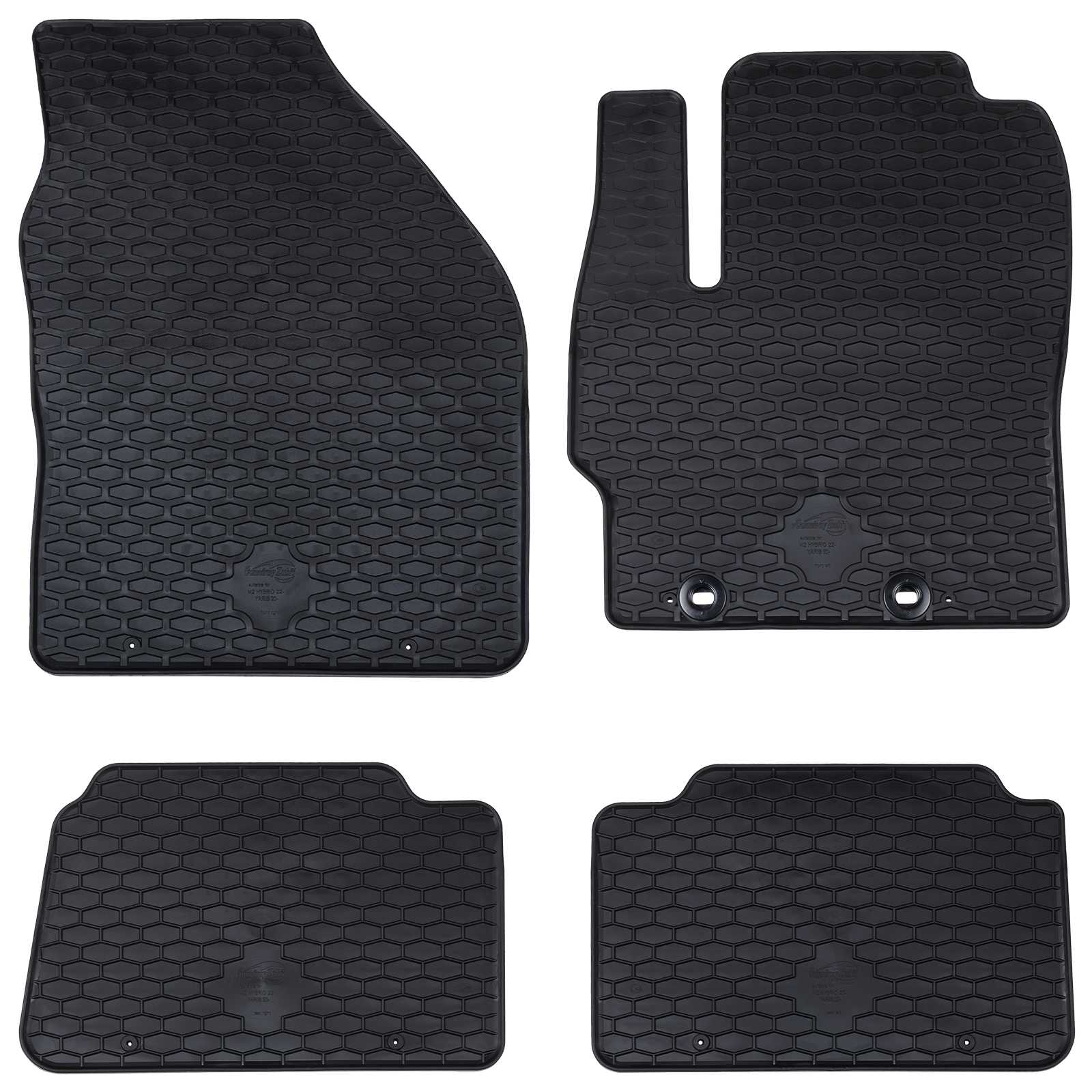 Vidaxl autobodemmat 4 pcs zwart rubber
