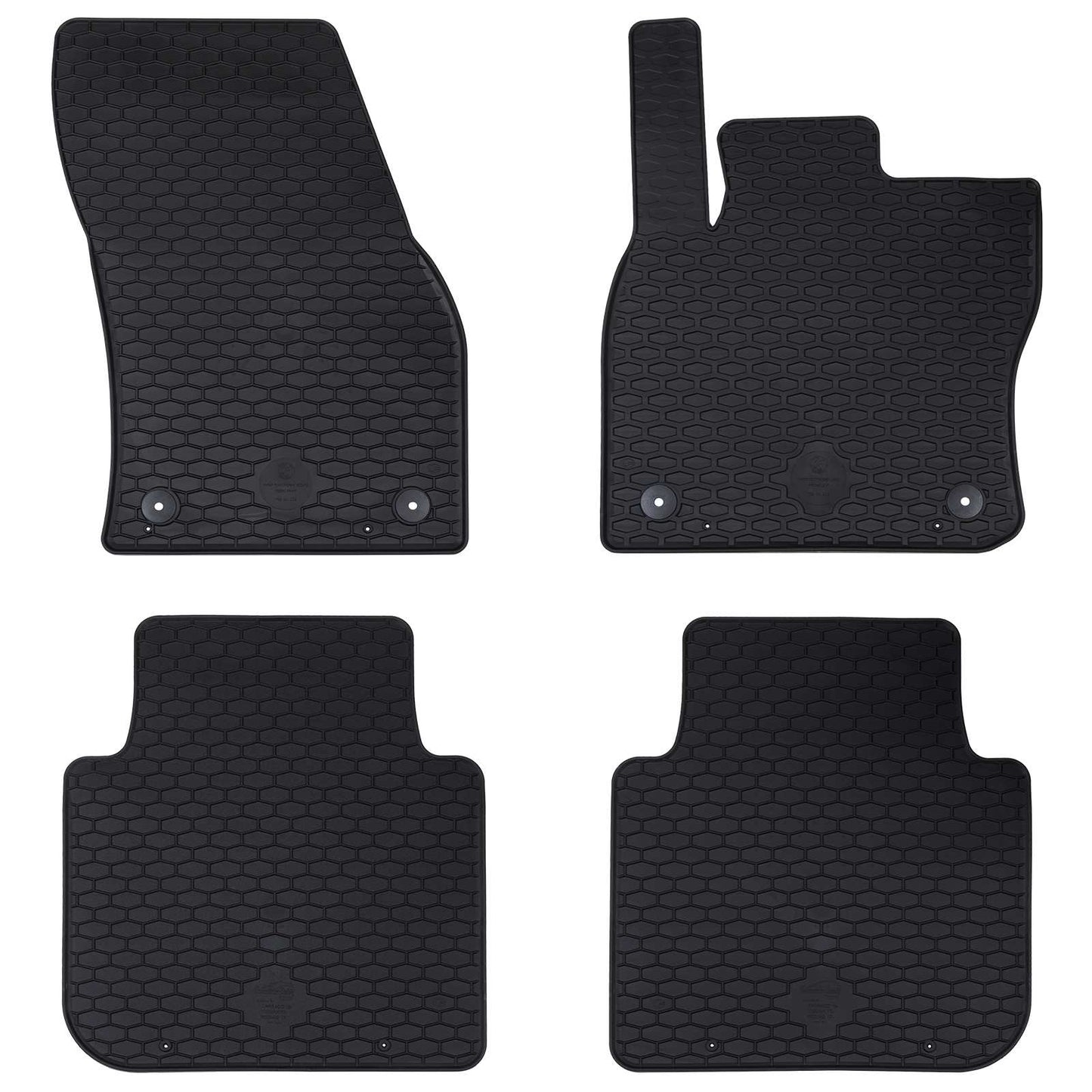 Vidaxl autobodemmat 4 pcs zwart tpe