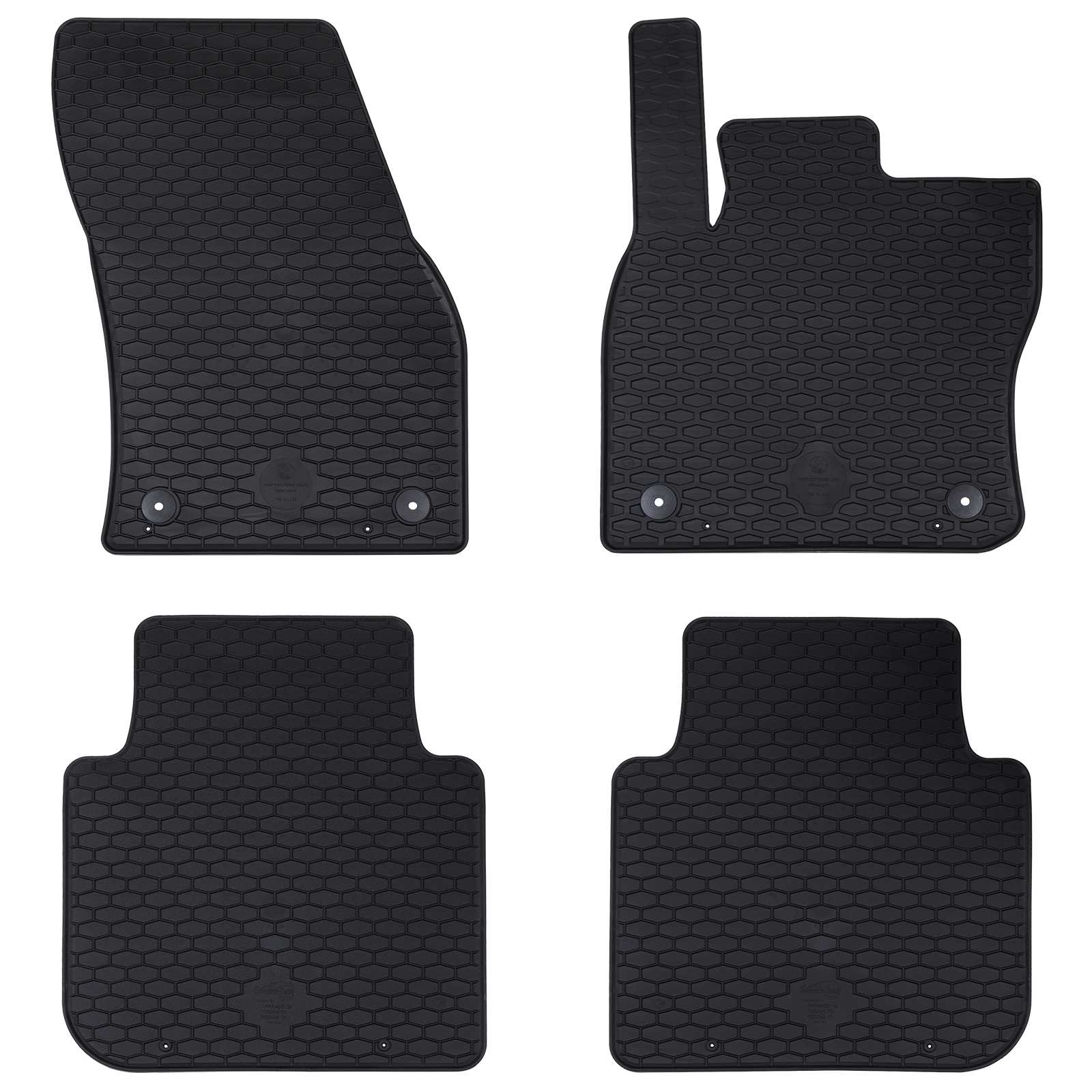 Vidaxl autobodemmat 4 pcs zwart tpe