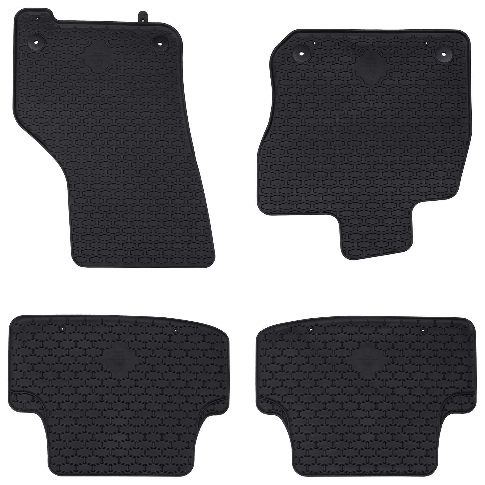 Vidaxl autobodemmat 4 pcs zwart vw golf viii mhev rubber