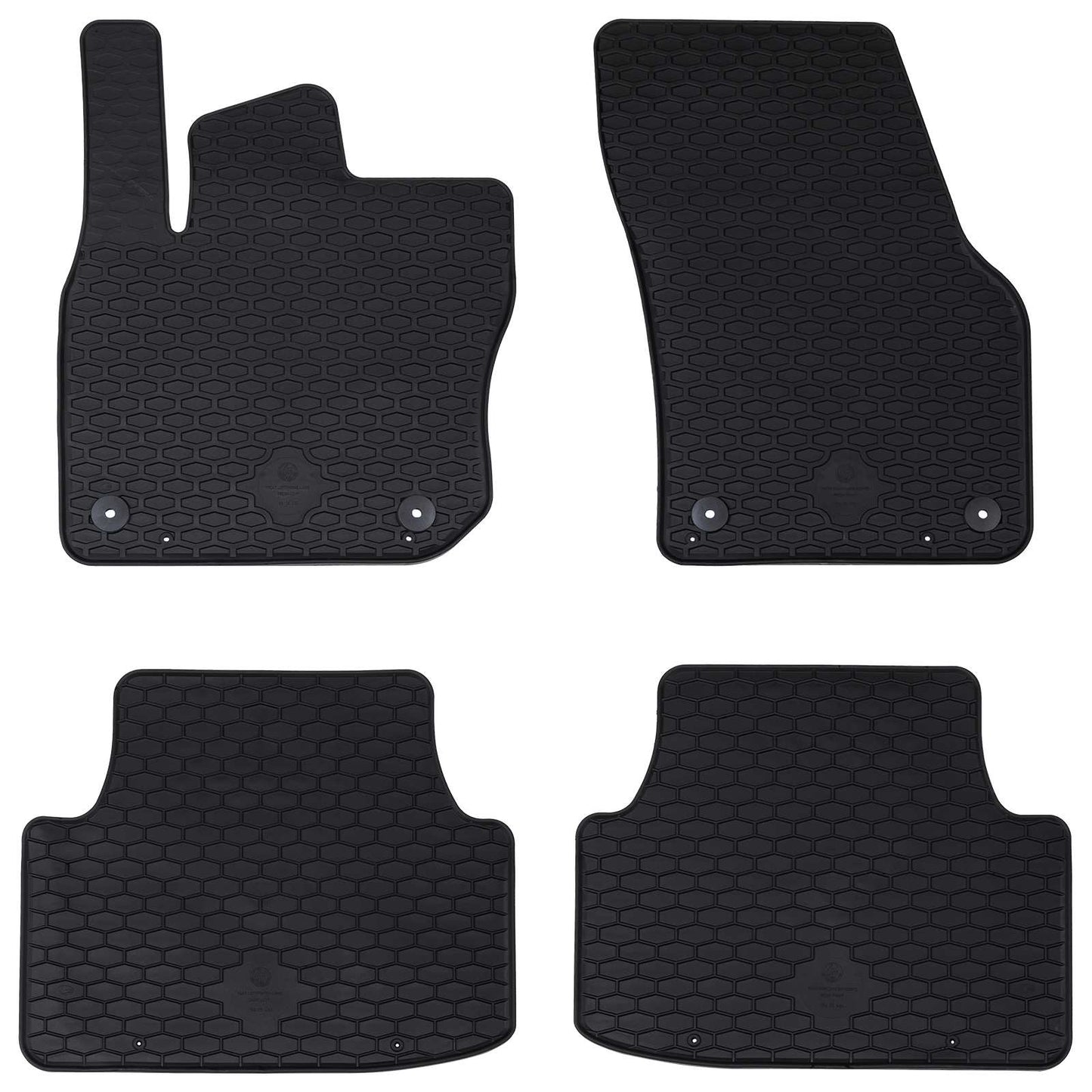 Vidaxl autobodemmat 4 pcs zwart vw tiguan tdi rubber