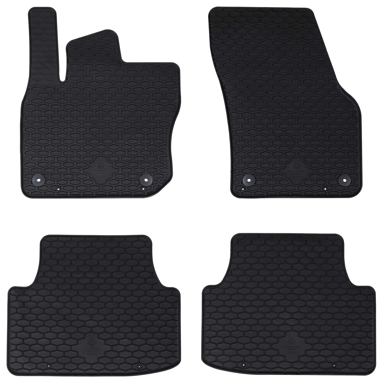 Vidaxl autobodemmat 4 pcs zwart vw tiguan tdi rubber