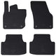 Vidaxl autobodemmat 4 pcs zwart vw tiguan tdi rubber