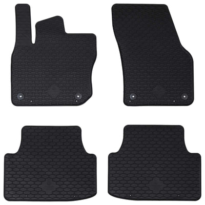 Vidaxl autobodemmat 4 pcs zwart vw tiguan tdi rubber