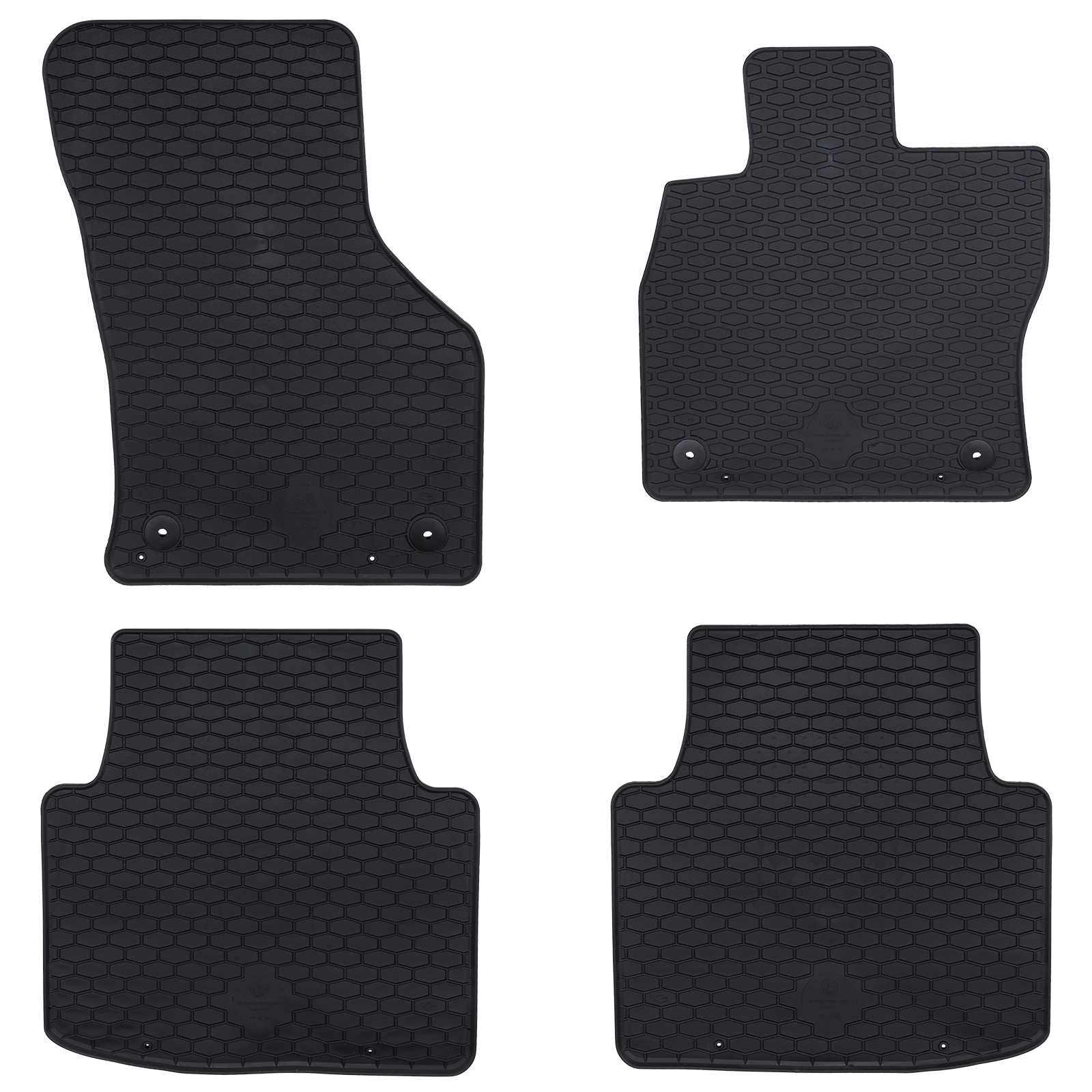 Vidaxl autobodemmat 4 pcs zwart škoda superb iii iv rubber