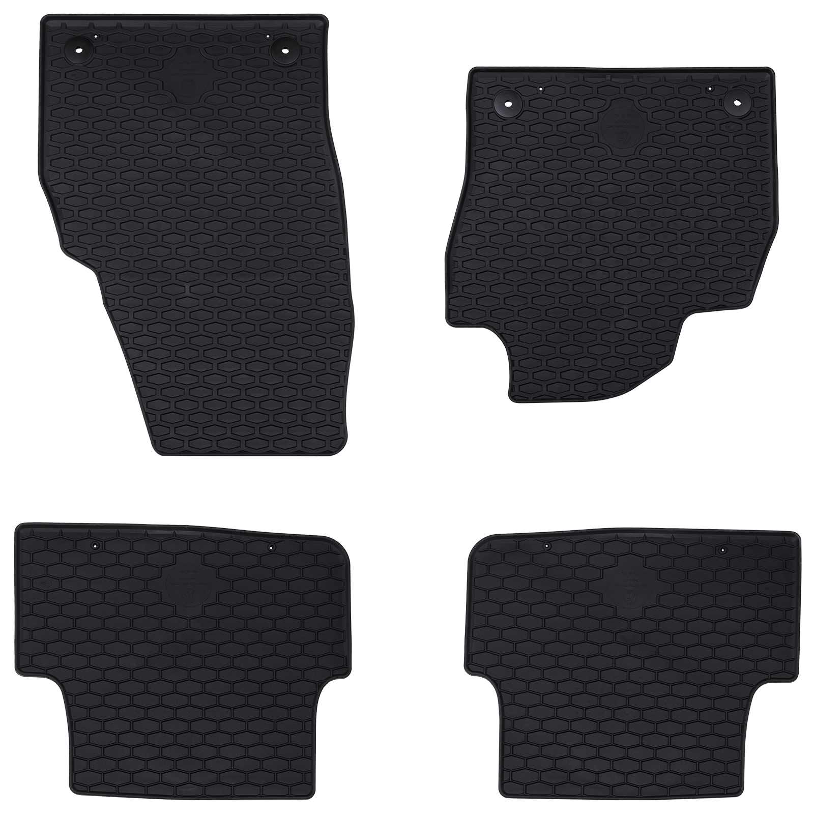 Vidaxl autobodemmat 4 pcs zwart vw polo , taigo rubber