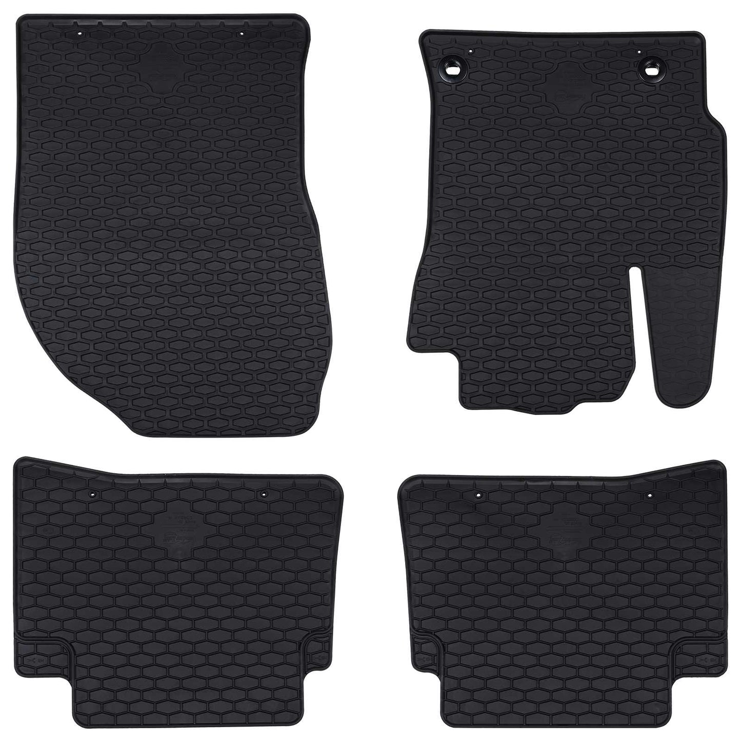 Vidaxl autobodemmat 4 pcs zwart rubber