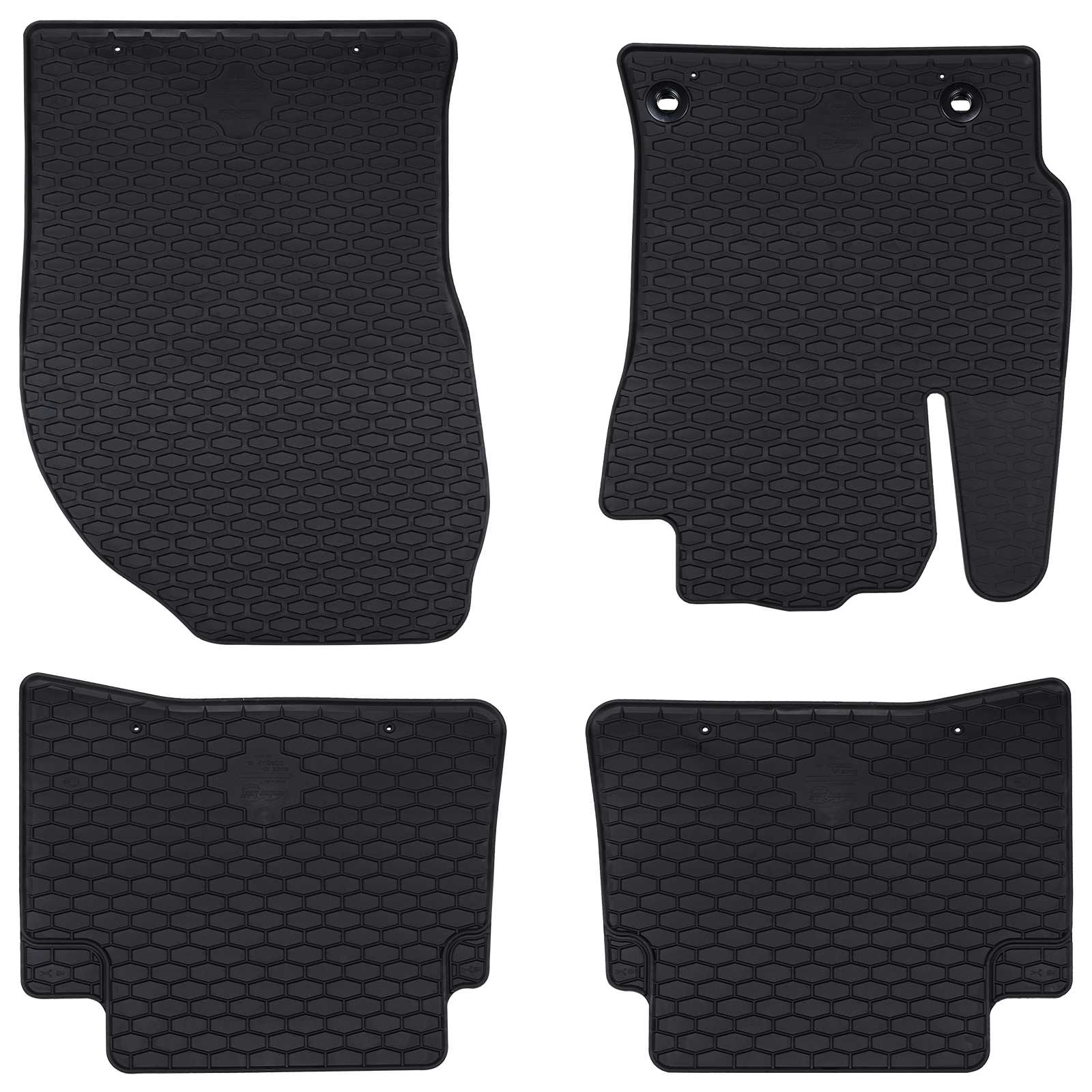 Vidaxl autobodemmat 4 pcs zwart rubber