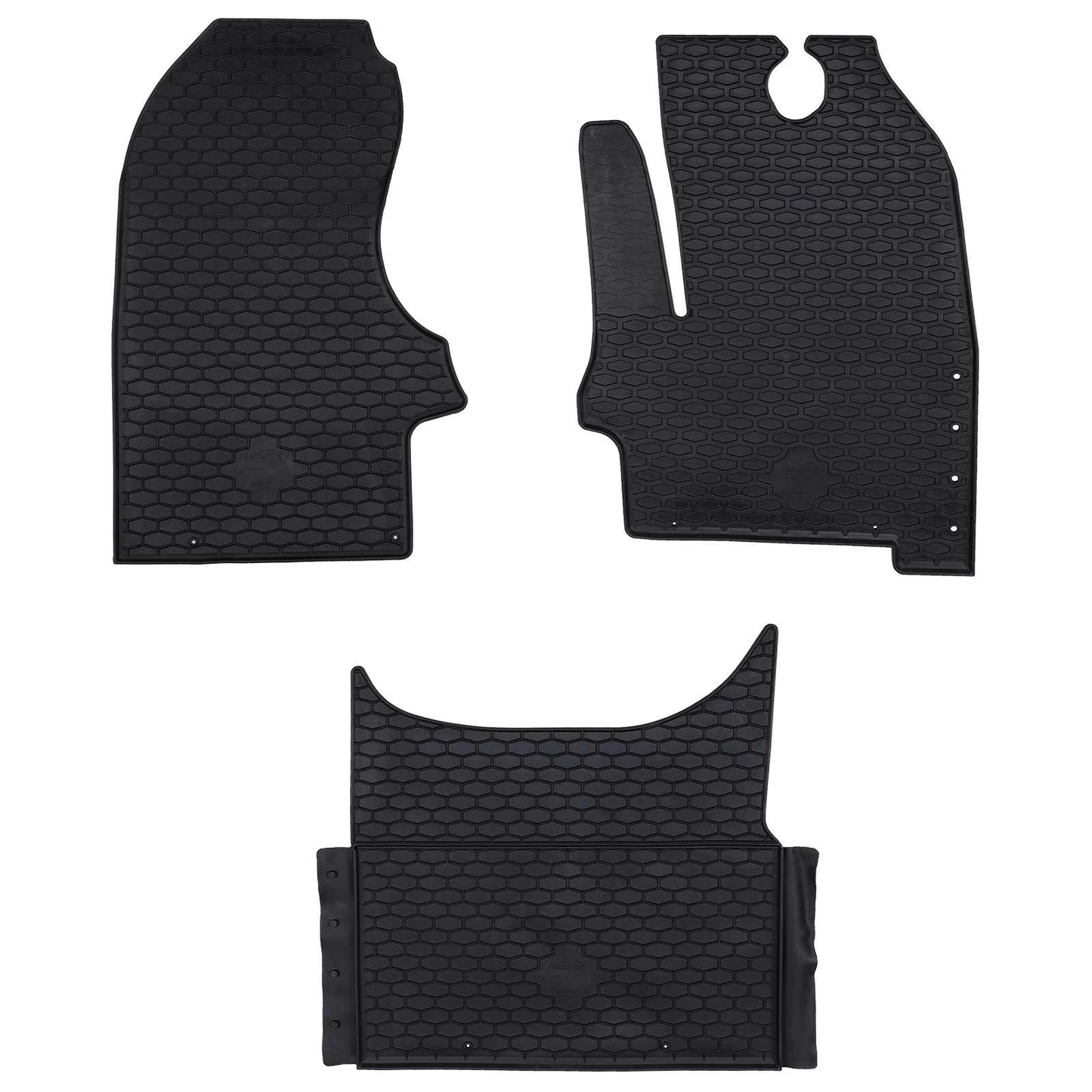 Vidaxl autobodemmat 3 pcs zwart iveco daily rubber