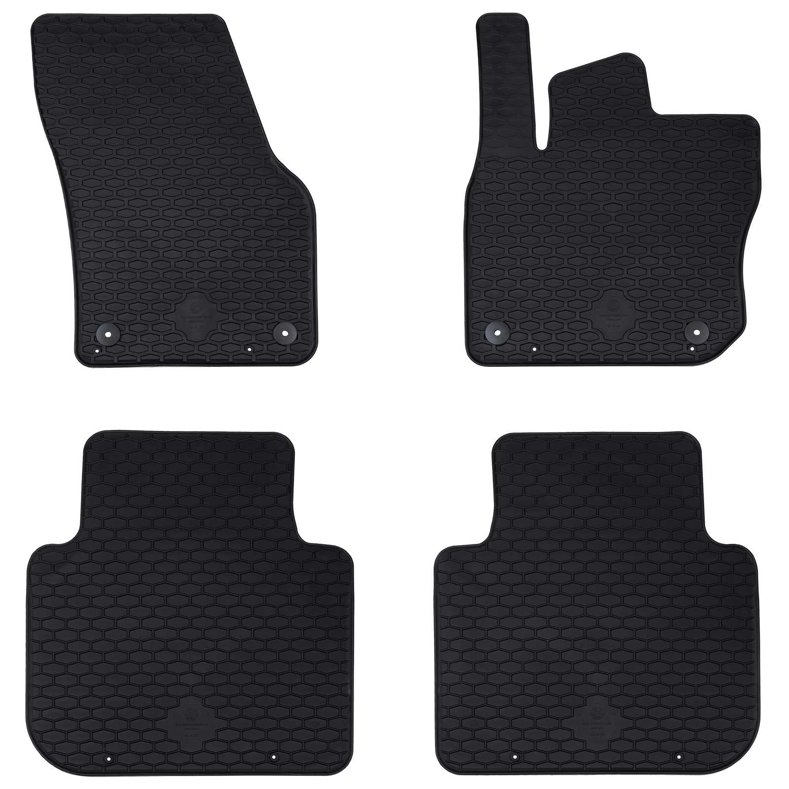 Vidaxl autobodemmat 4 pcs zwart škoda kodiaq tdi rubber