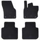 Vidaxl autobodemmat 4 pcs zwart škoda kodiaq tdi rubber