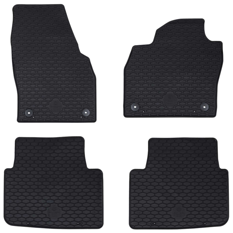Vidaxl autobodemmat 4 pcs zwart kamiq , scala rubber