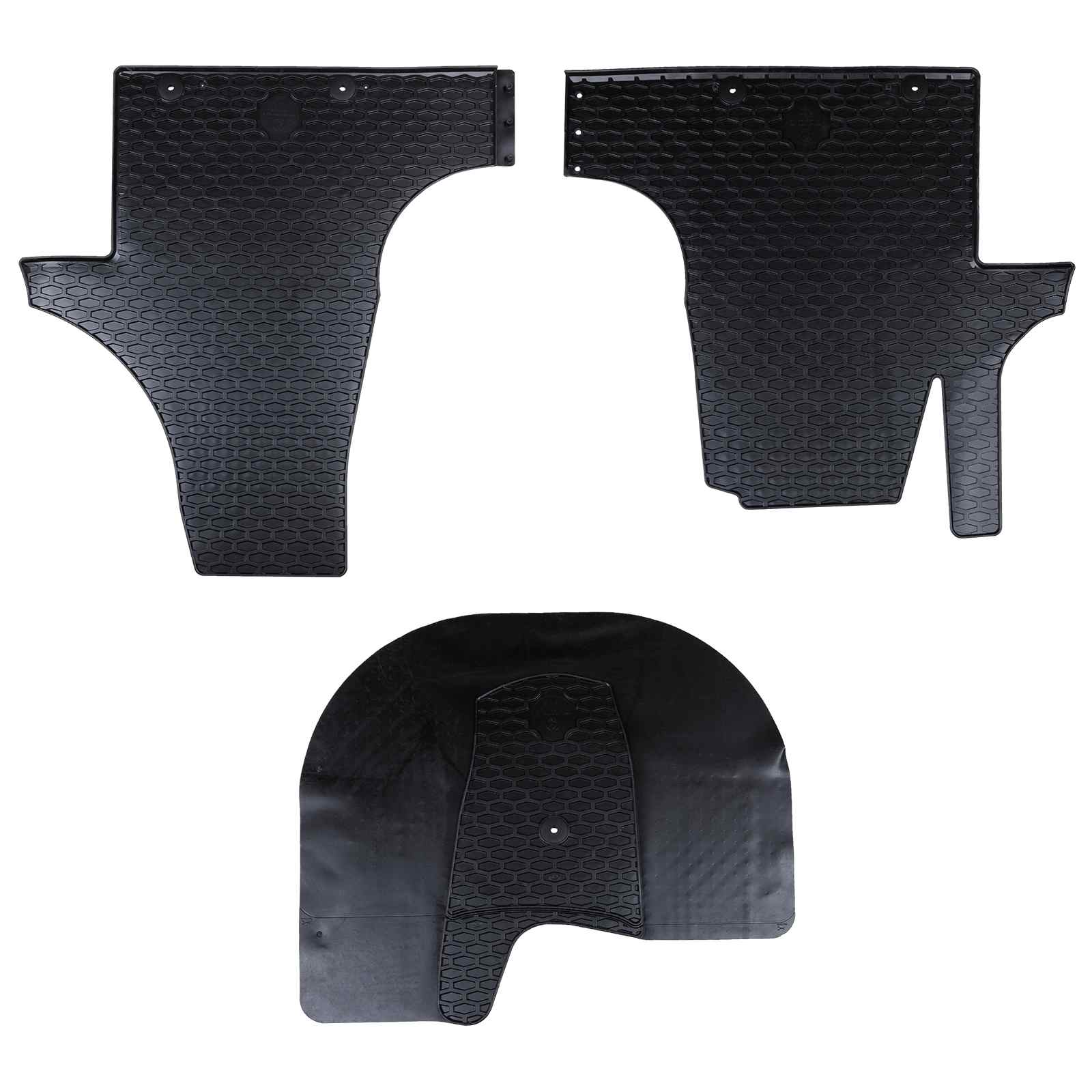 Vidaxl autobodemmat 3 pcs zwart vw t5 , t6 , voor multivan rubber