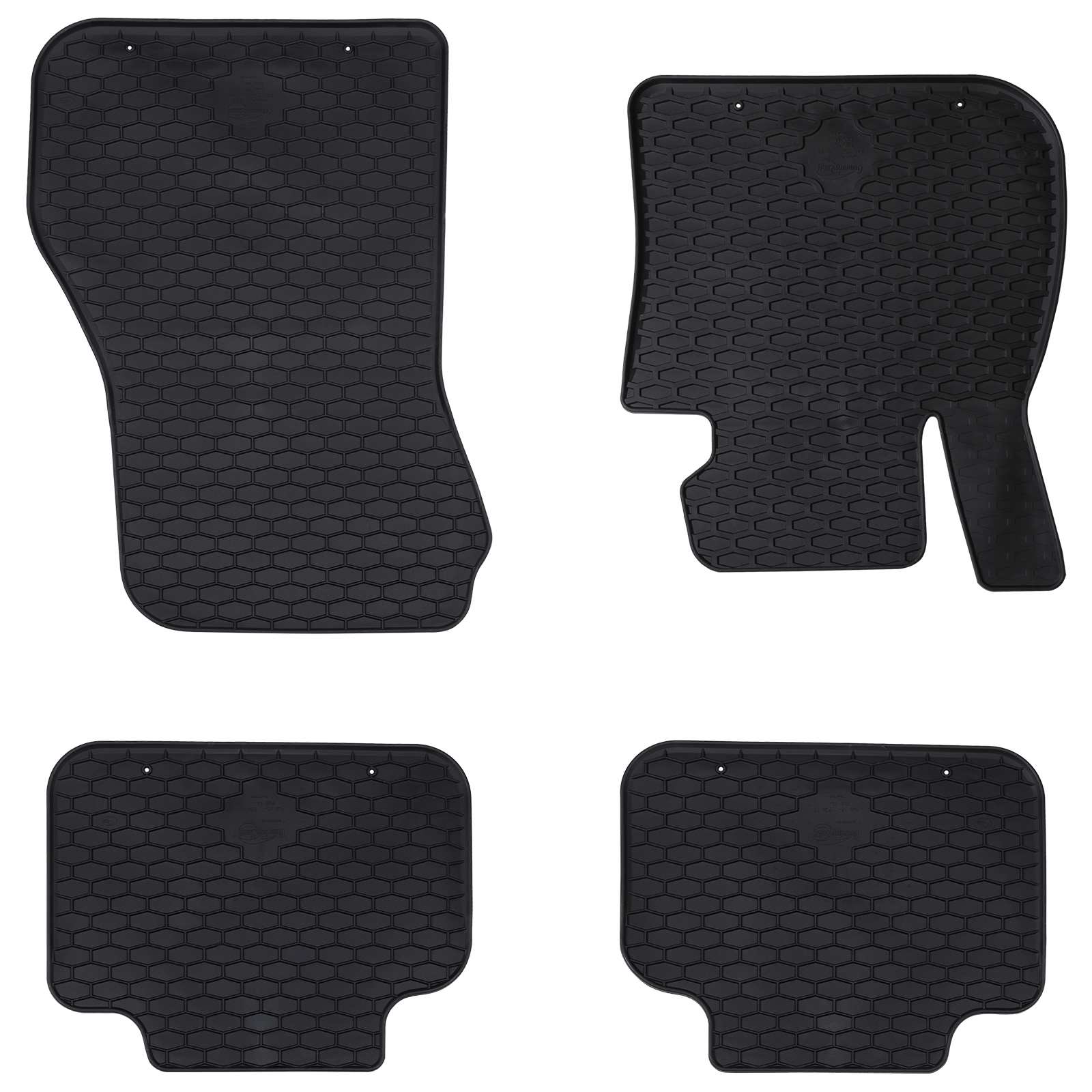 Vidaxl autobodemmat 4 pcs zwart tpe