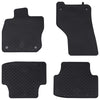 Vidaxl autobodemmat 4 pcs zwart geschikt voor vw golf viii variant tpe