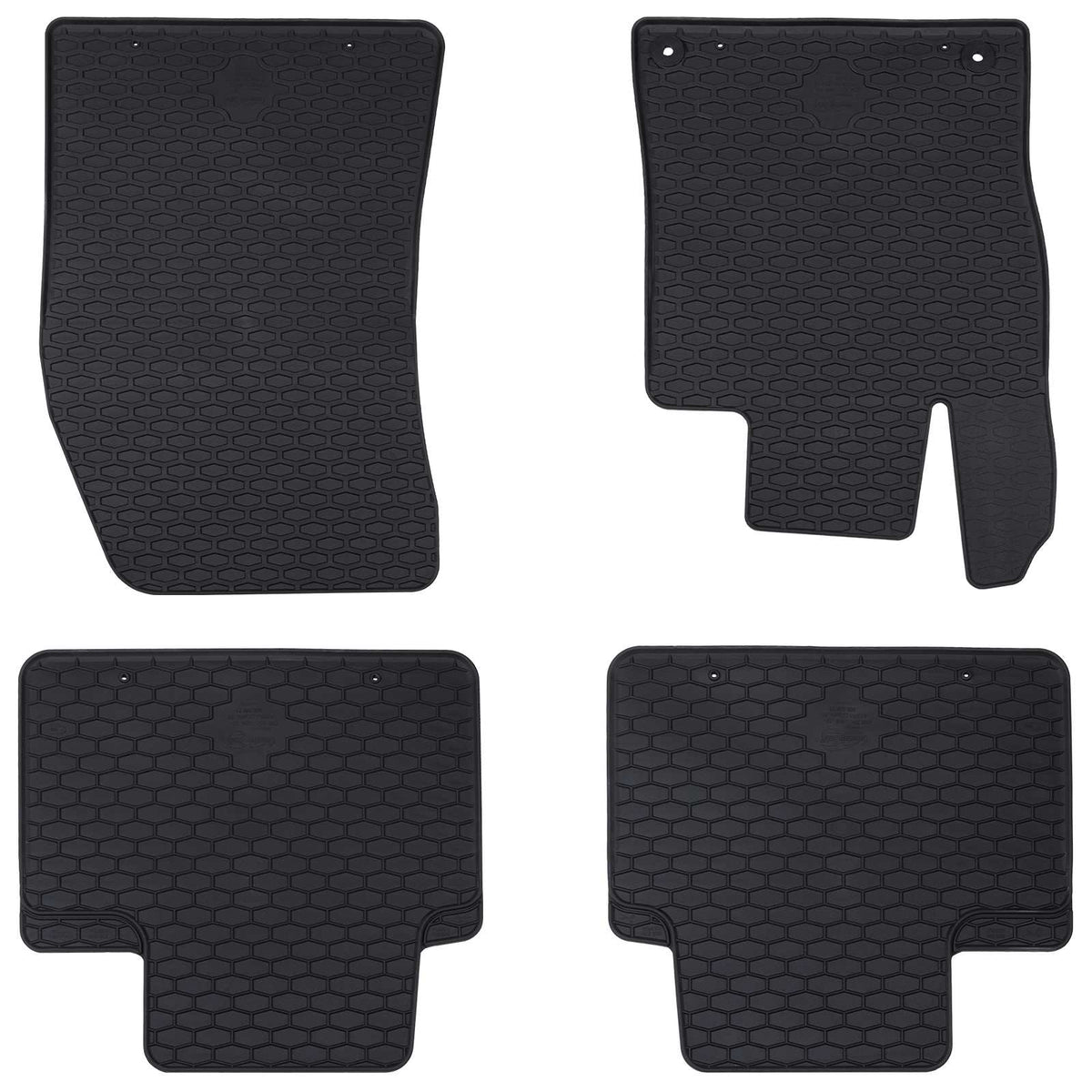 Vidaxl autobodemmat 4 pcs zwart tpe