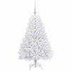 Vidaxl kunstmatige inklapbare kerstboom wit 120 cm pvc en staal