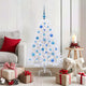 Vidaxl kunstmatige inklapbare kerstboom wit 120 cm pvc en staal