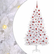 Vidaxl kunstmatige inklapbare kerstboom wit 180 cm pvc en staal - afbeelding 2