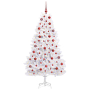 Vidaxl kunstmatige inklapbare kerstboom wit 180 cm pvc en staal - afbeelding 3