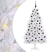 Vidaxl kunstmatige inklapbare kerstboom wit 180 cm pvc en staal - afbeelding 2
