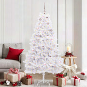 Vidaxl kunstmatige inklapbare kerstboom wit 180 cm pvc en staal - afbeelding 1
