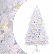 Vidaxl kunstmatige inklapbare kerstboom wit 180 cm pvc en staal - afbeelding 2