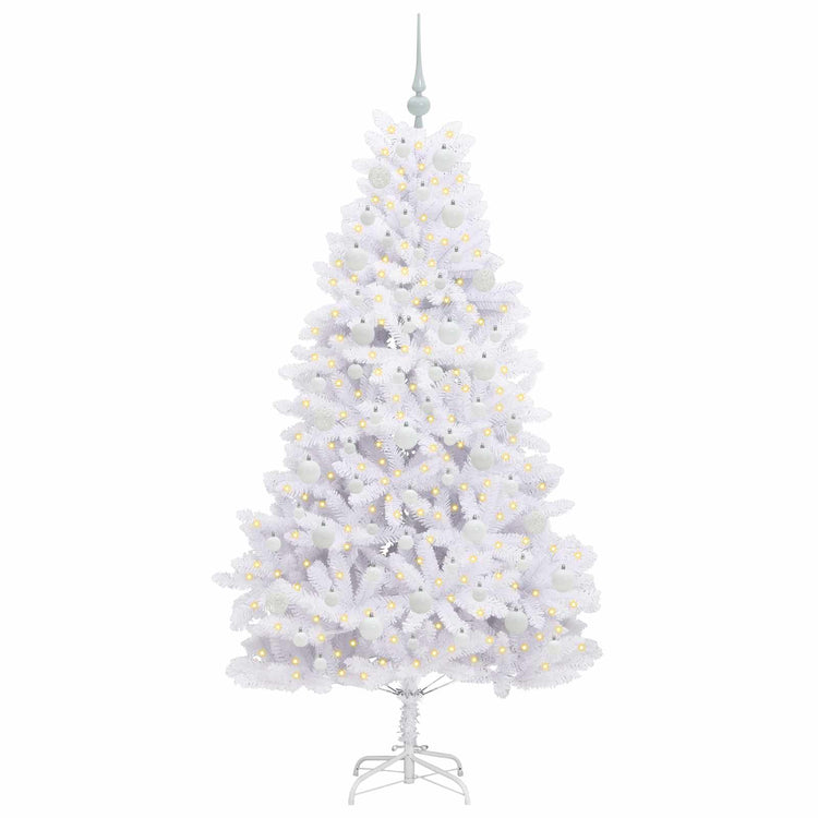 Vidaxl kunstmatige inklapbare kerstboom wit 180 cm pvc en staal