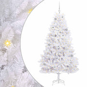 Vidaxl kunstmatige inklapbare kerstboom wit 180 cm pvc en staal - afbeelding 2