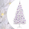 Vidaxl kunstmatige inklapbare kerstboom wit 180 cm pvc en staal