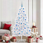 Vidaxl kunstmatige inklapbare kerstboom wit 180 cm pvc en staal - afbeelding 1