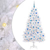 Vidaxl kunstmatige inklapbare kerstboom wit 180 cm pvc en staal