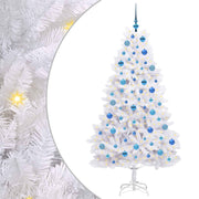 Vidaxl kunstmatige inklapbare kerstboom wit 180 cm pvc en staal - afbeelding 2