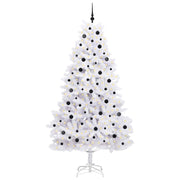 Vidaxl kunstmatige inklapbare kerstboom wit 240 cm pvc en staal - afbeelding 3