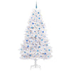 Vidaxl kunstmatige inklapbare kerstboom wit 240 cm pvc en staal