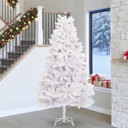 Vidaxl kunstmatige inklapbare kerstboom wit 270 cm pvc en staal - afbeelding 1