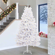 Vidaxl kunstmatige inklapbare kerstboom wit 270 cm pvc en staal - afbeelding 1