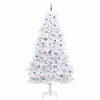 Vidaxl kunstmatige inklapbare kerstboom wit 270 cm pvc en staal
