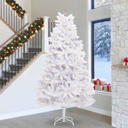 Vidaxl kunstmatige inklapbare kerstboom wit 300 cm pvc en staal - afbeelding 1