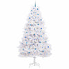 Vidaxl kunstmatige inklapbare kerstboom wit 300 cm pvc en staal