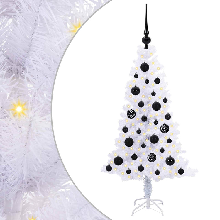 Vidaxl kunstkerstboom met 150 led wit 120 cm pvc en staal