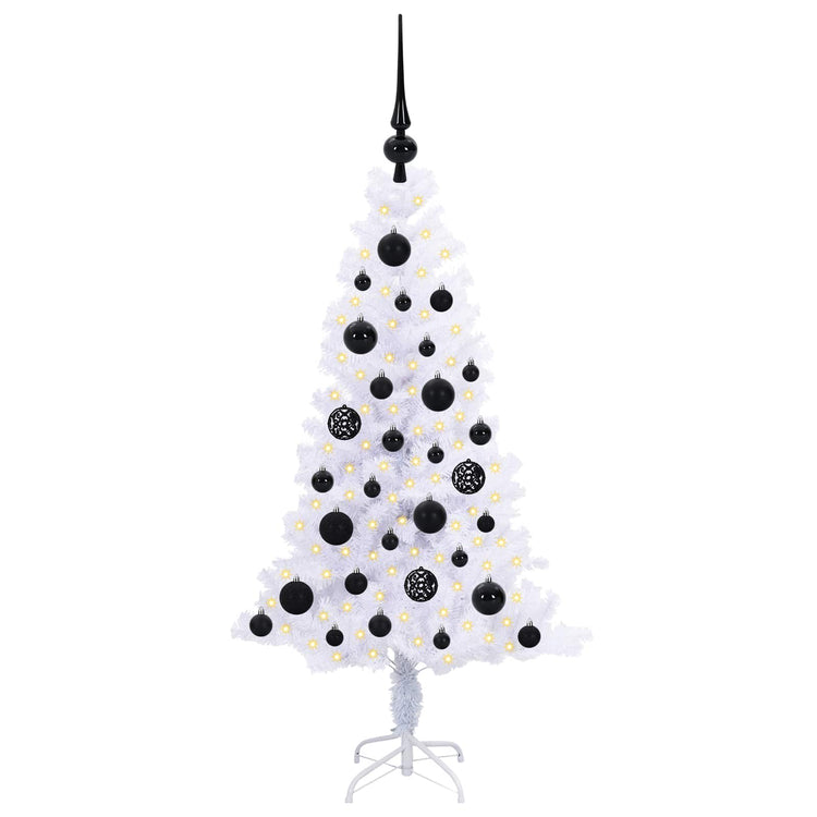 Vidaxl kunstkerstboom met 150 led wit 120 cm pvc en staal