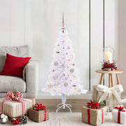Vidaxl kunstkerstboom met 150 led wit 120 cm pvc en staal - afbeelding 1